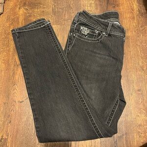 Faded Glory Ladies Cross Embellished Black Jeans - Size 10A